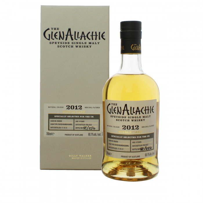 GlenAllachie 2012 9 Year Old Peated Bourbon Barrel