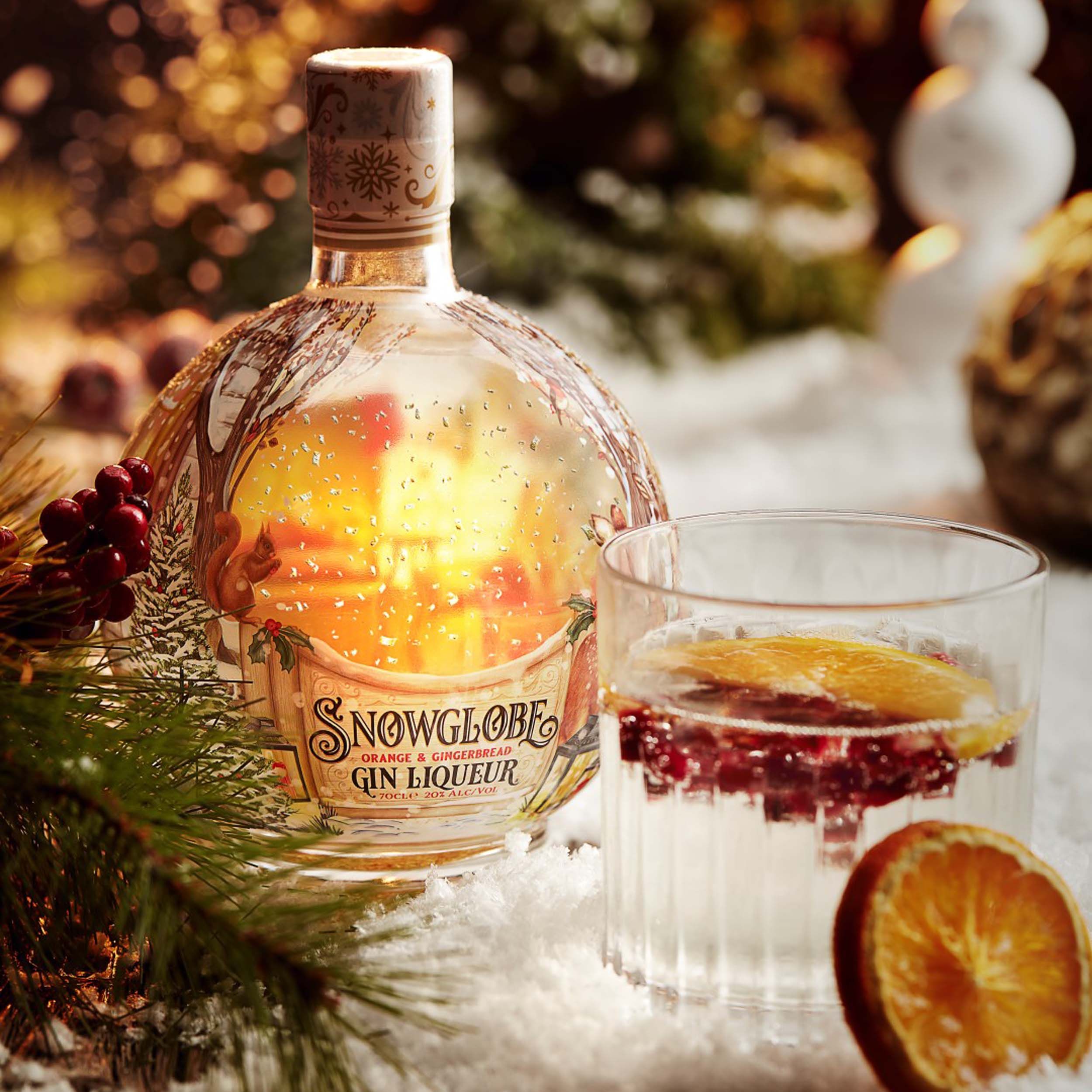 Snowglobe Orange & Cranberry Gin Liqueur | Loch Fyne Whiskies